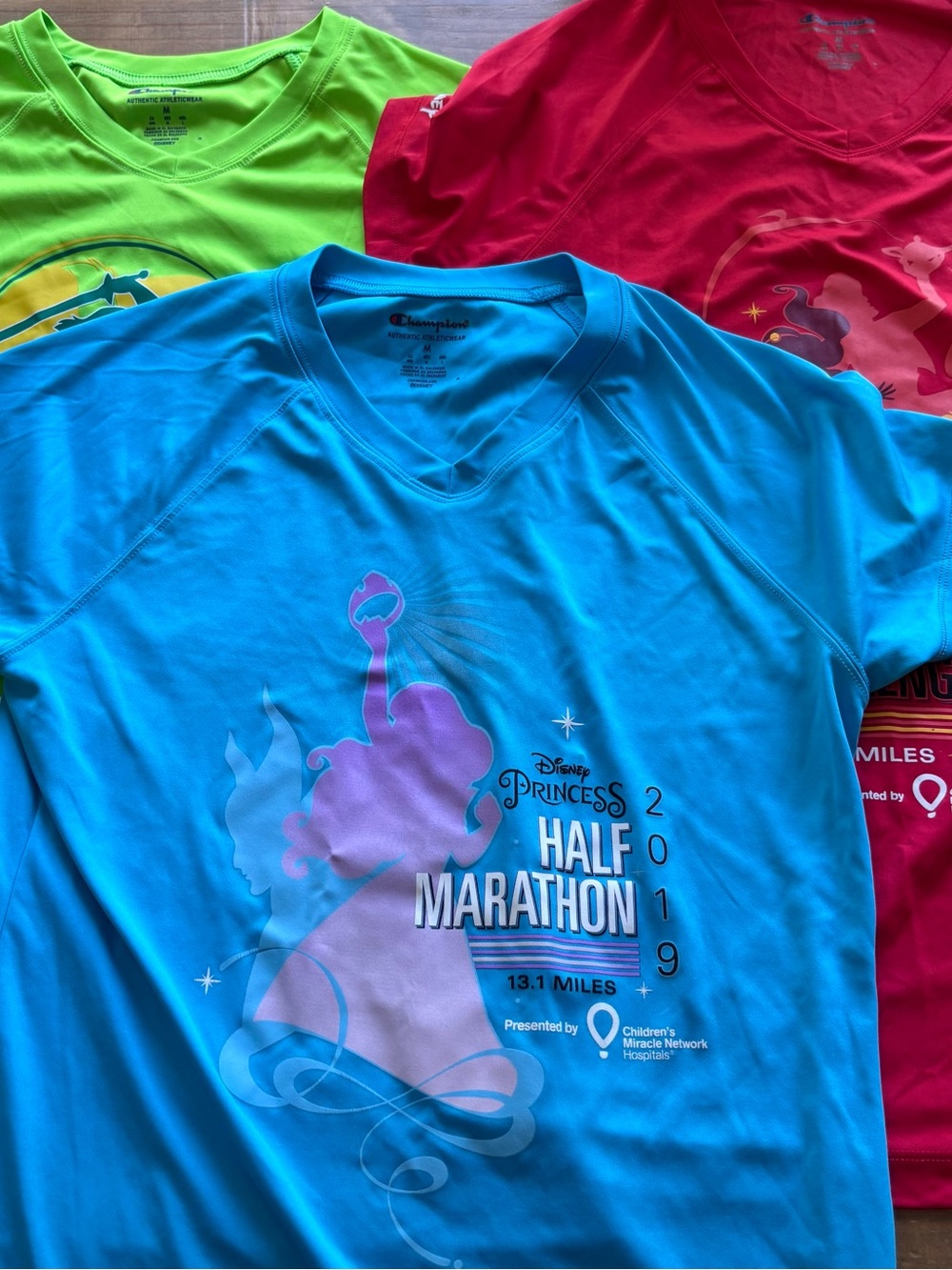 Set of 3 2019 Disney Princess Half Marathon runDisney Running Shirts-Size M-10K
